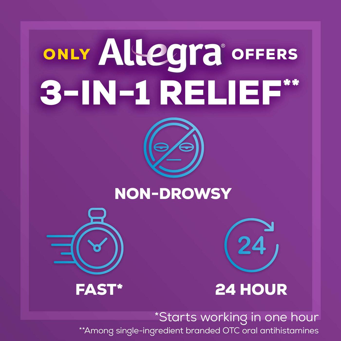 Allegra 24 Hour Non-Drowsy Antihistamine Gelcaps; image 7 of 7