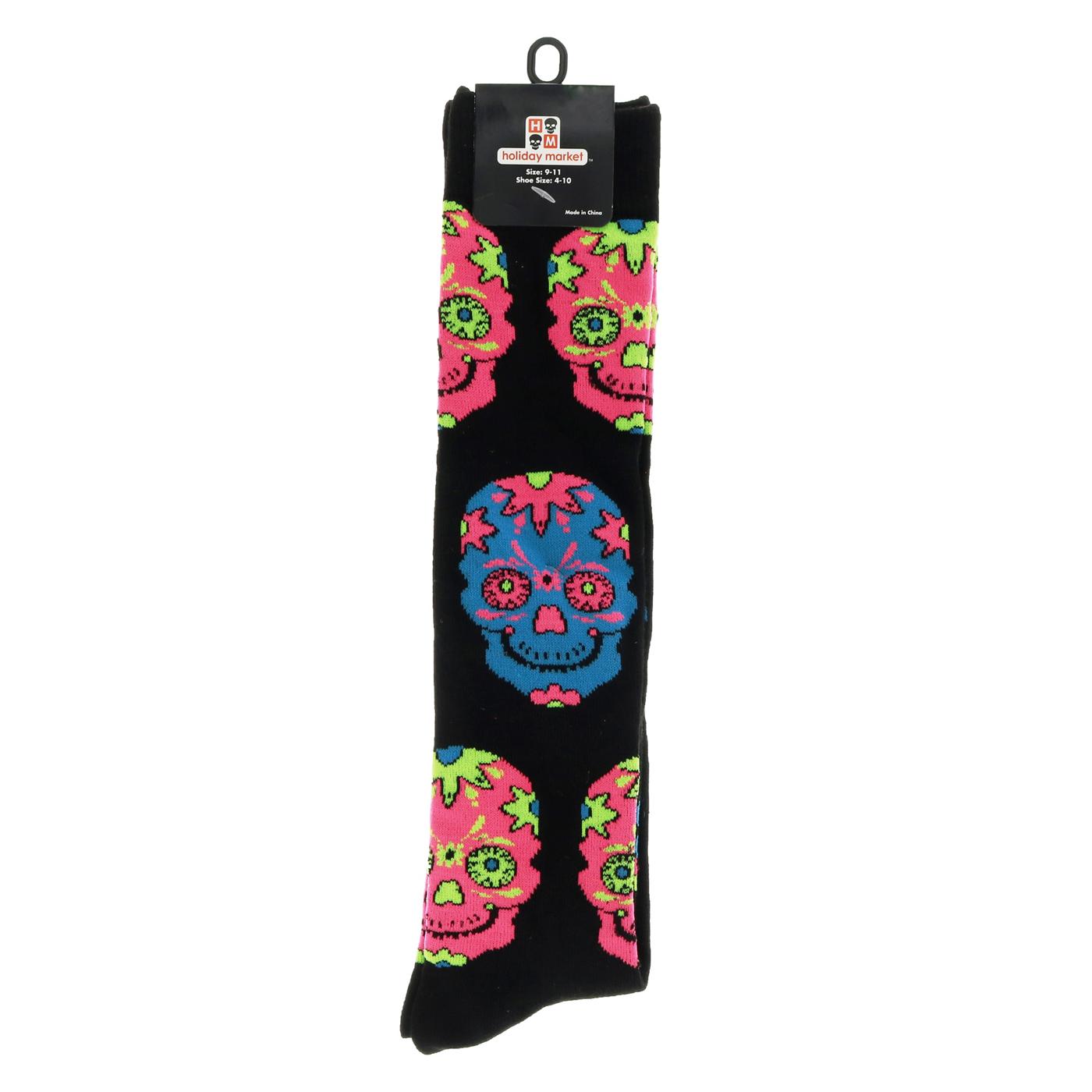 Holiday Market Day Of The Dead Sugar Skull Knee High Socks Shop Socks