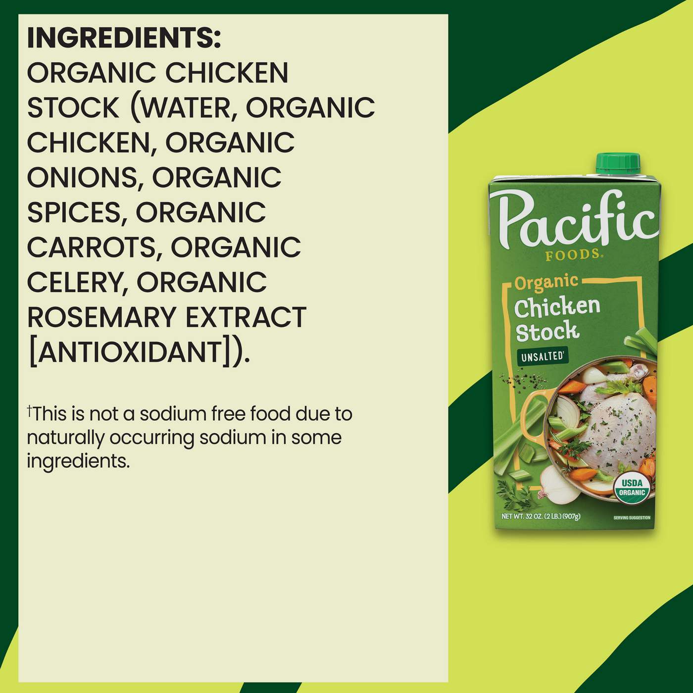 Pacific Foods Organic Unsalted Chicken Stock; image 3 of 6