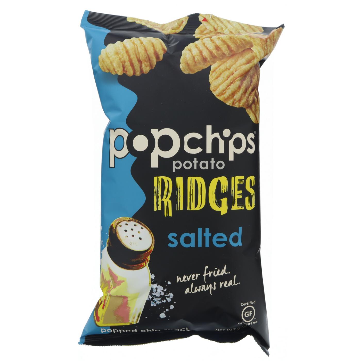 Popchips Salted Potato Ridges; image 1 of 2