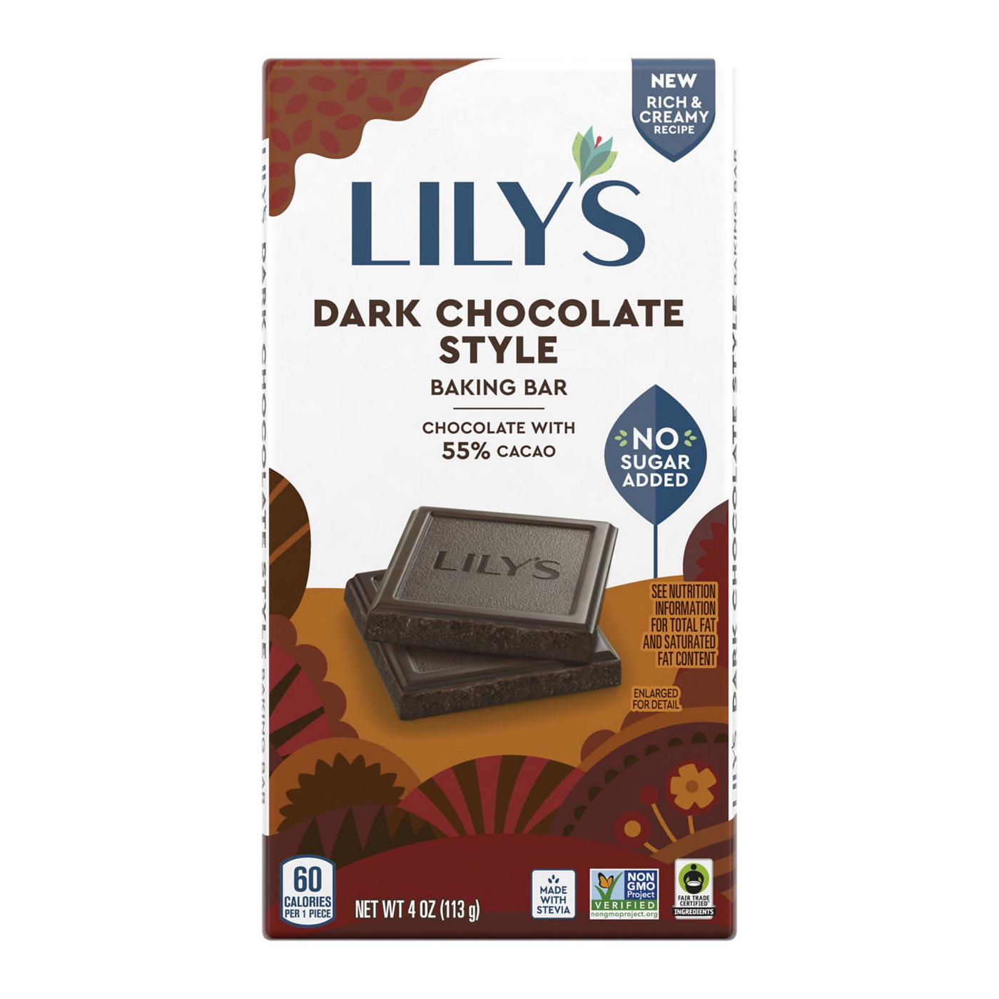 Lily's Dark Chocolate Style Baking Bar; image 1 of 6