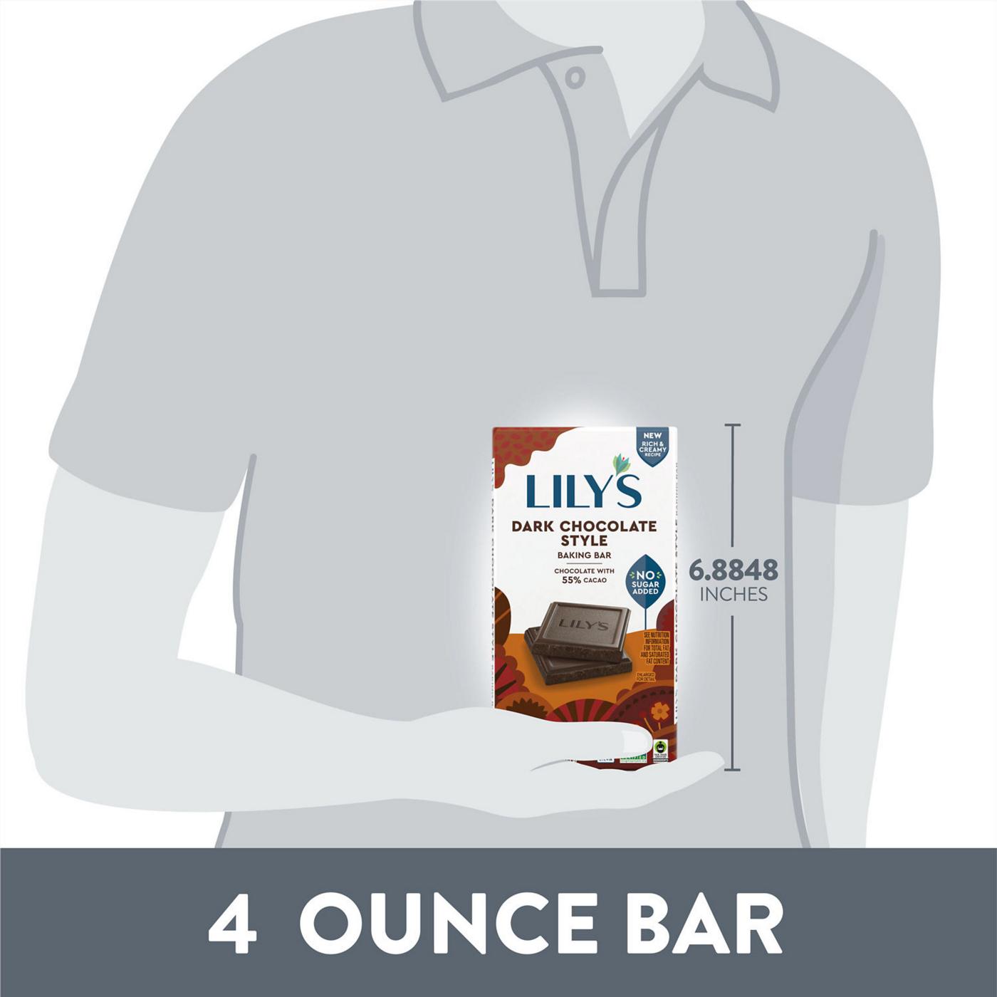 Lily's No Sugar Added Dark Chocolate Baking Bar Shop Baking Chocolate & Candies at HEB