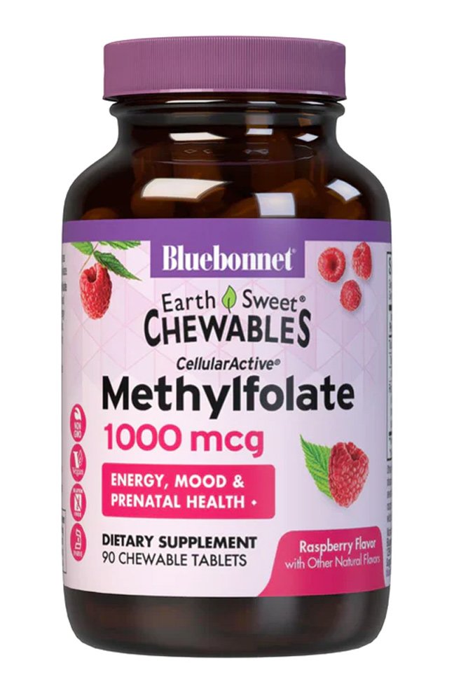 Bluebonnet Earthsweet 1000 mcg Cellular Active Methylfolate, 90 ct