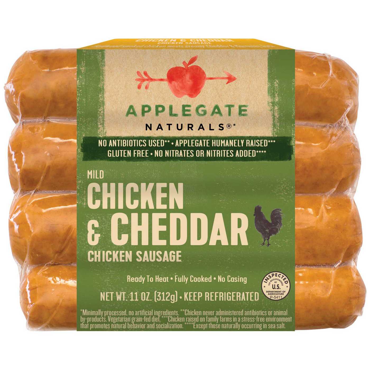 Applegate Naturals Mild Chicken & Cheddar Sausage; image 1 of 3