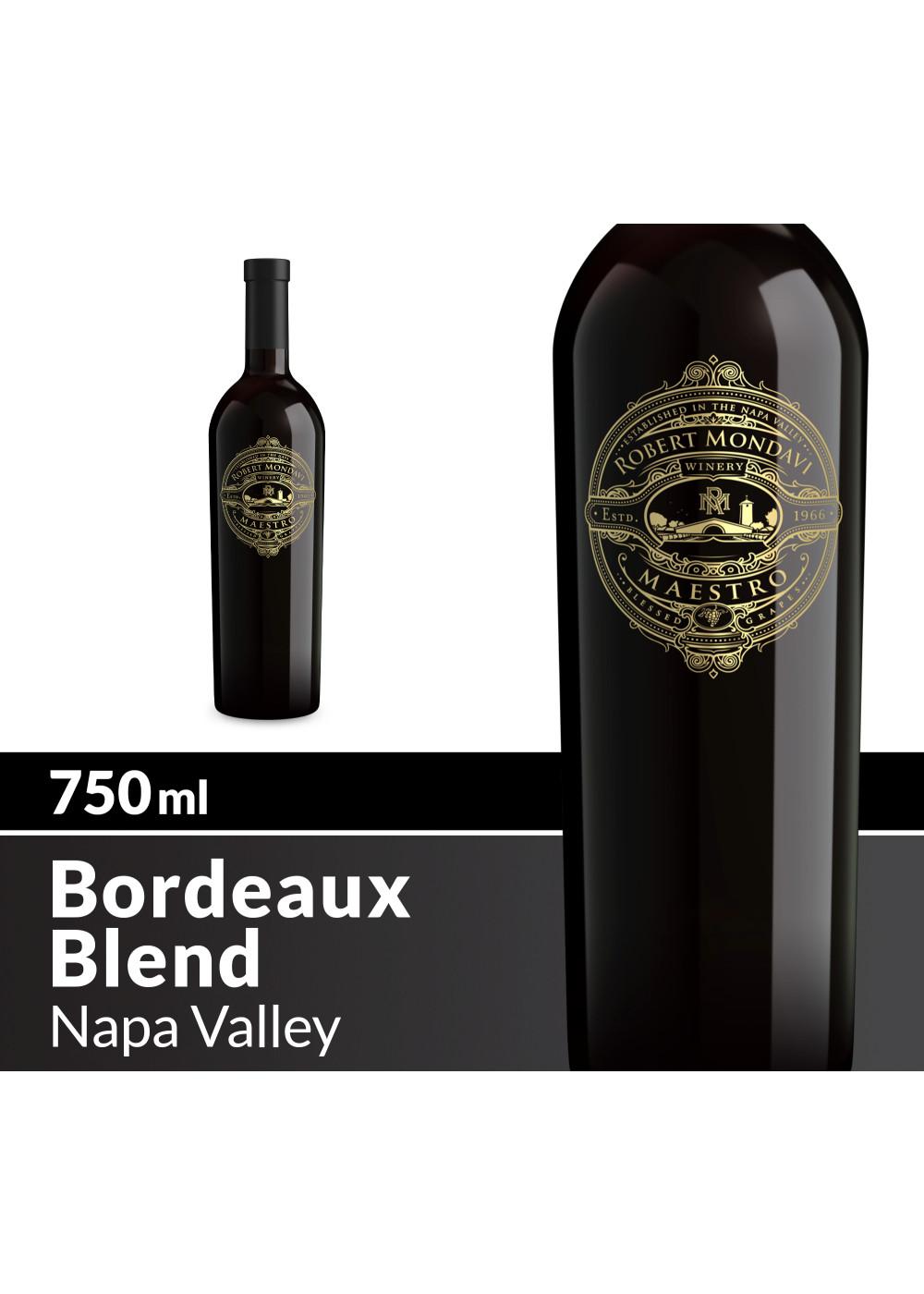 Robert Mondavi Winery Napa Valley Maestro Red Wine Bottle; image 4 of 4