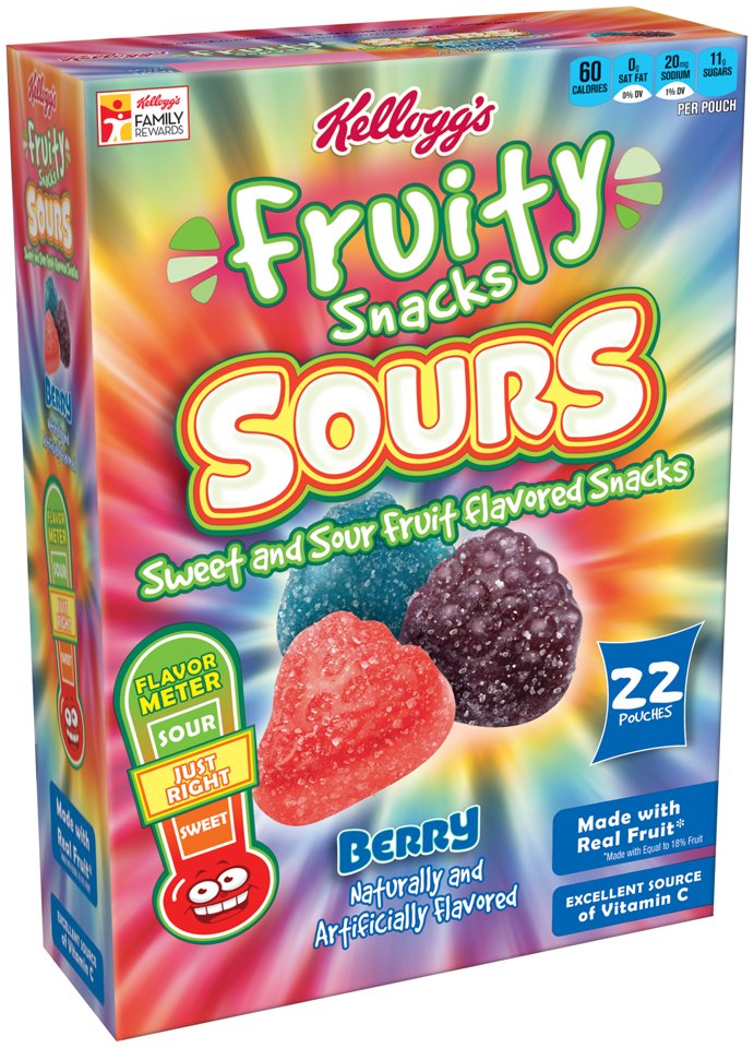 Kellogg's Fruity Snacks Sours Sweet And Sour Berry - Shop Fruit snacks ...