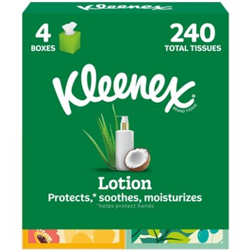 Kleenex Lotion Facial Tissues with Coconut Oil, 4 pk