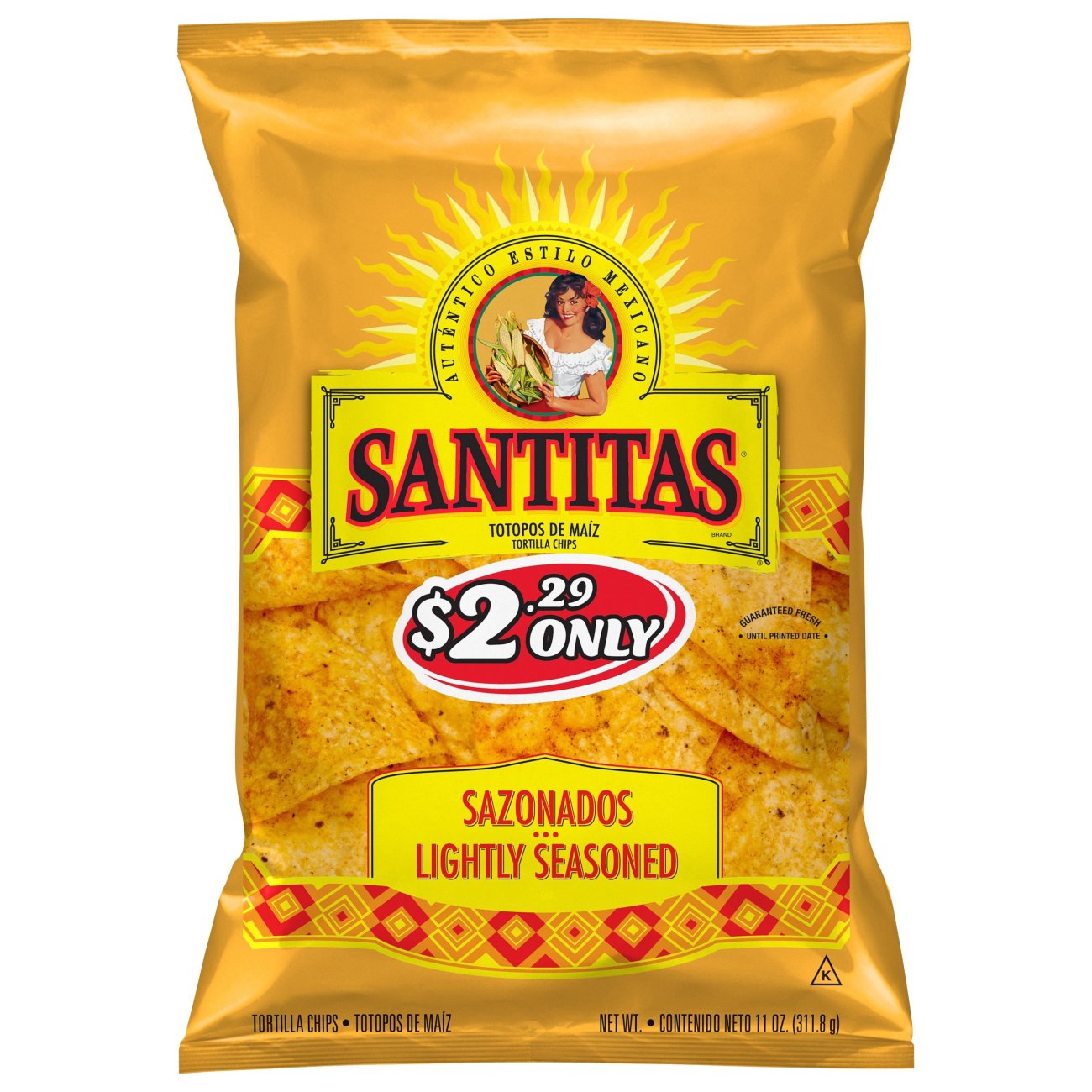 Santitas Sazonados Lightly Seasoned Tortilla Chips Shop Chips at HEB
