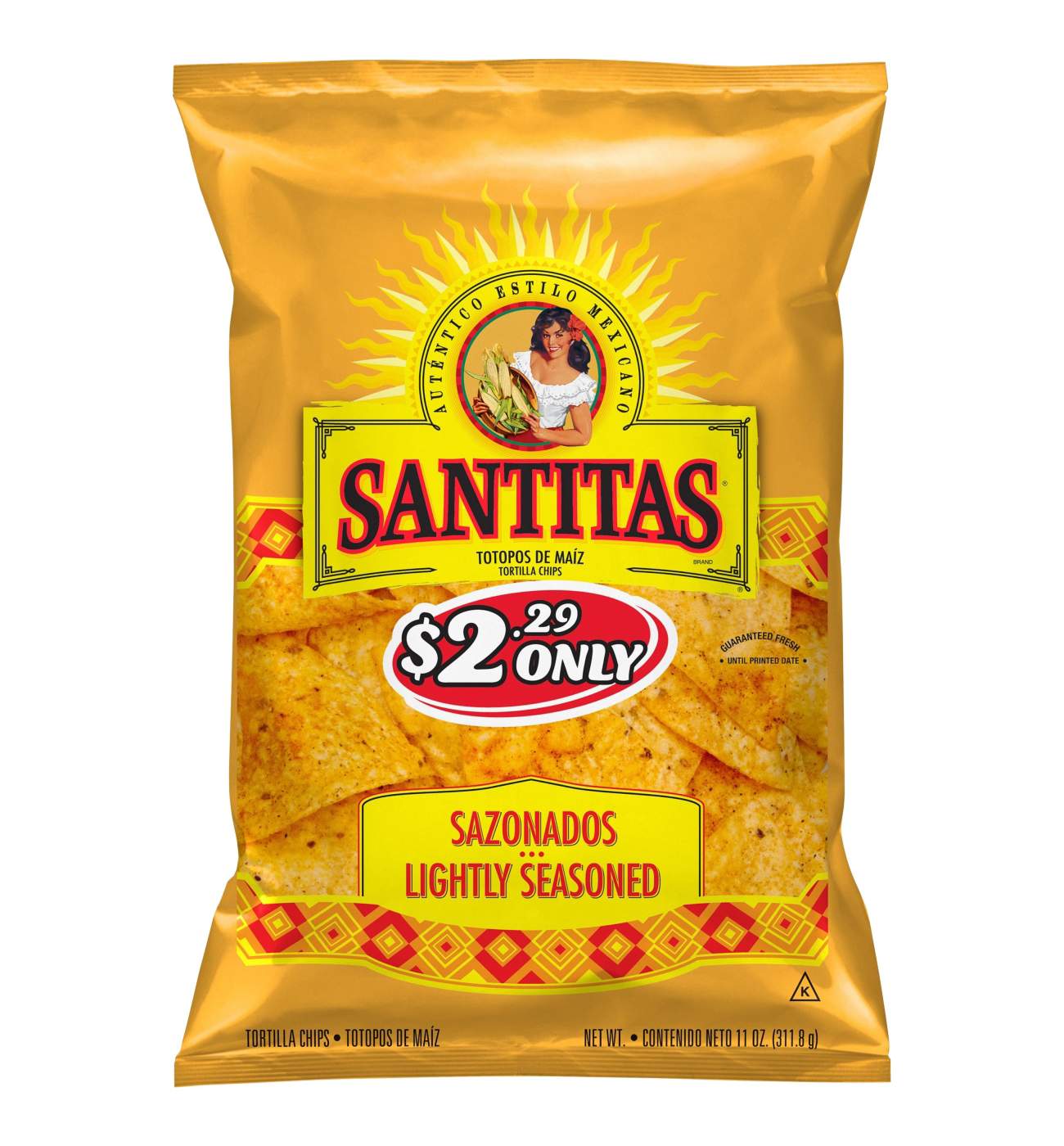 Santitas Sazonados Lightly Seasoned Tortilla Chips; image 1 of 2