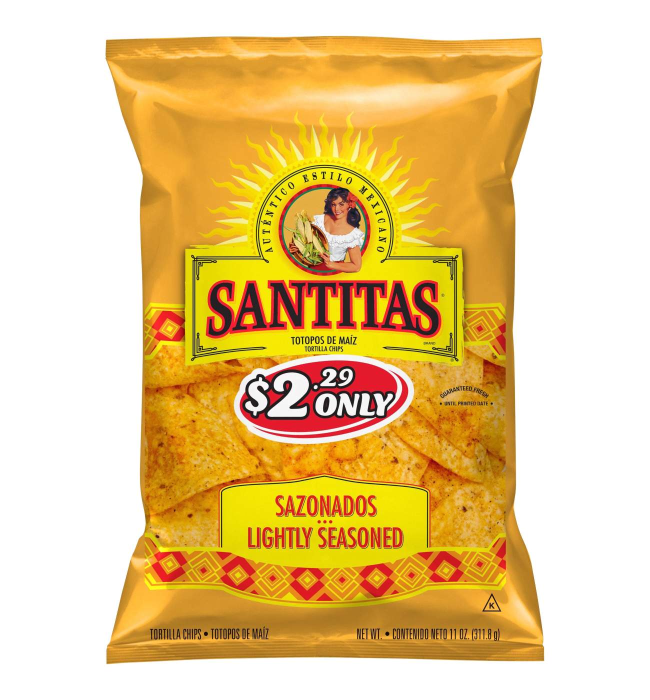 Santitas Sazonados Lightly Seasoned Tortilla Chips Shop Chips at HEB