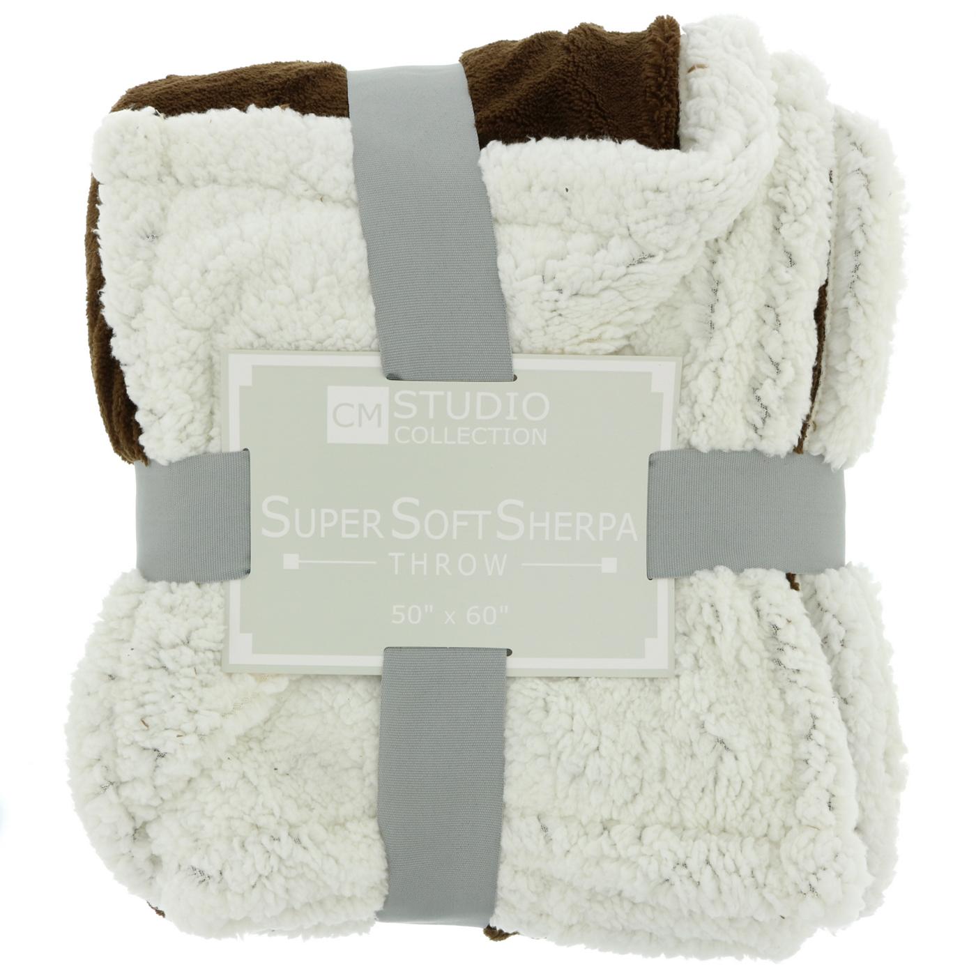 Crest Mills Studio Collection Super Soft Sherpa Throw, Assorted Colors; image 3 of 6