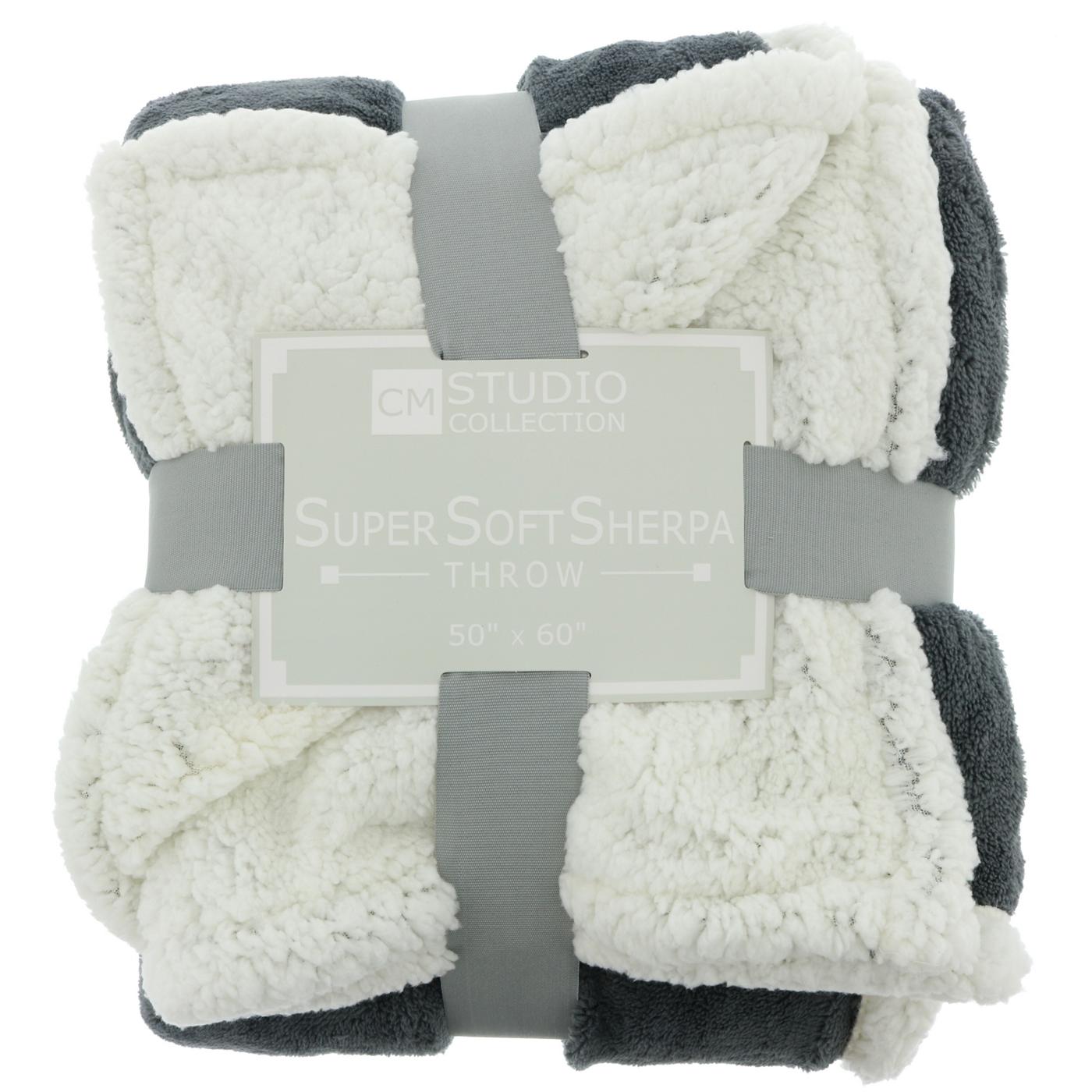 Crest Mills Studio Collection Super Soft Sherpa Throw, Assorted Colors; image 4 of 6