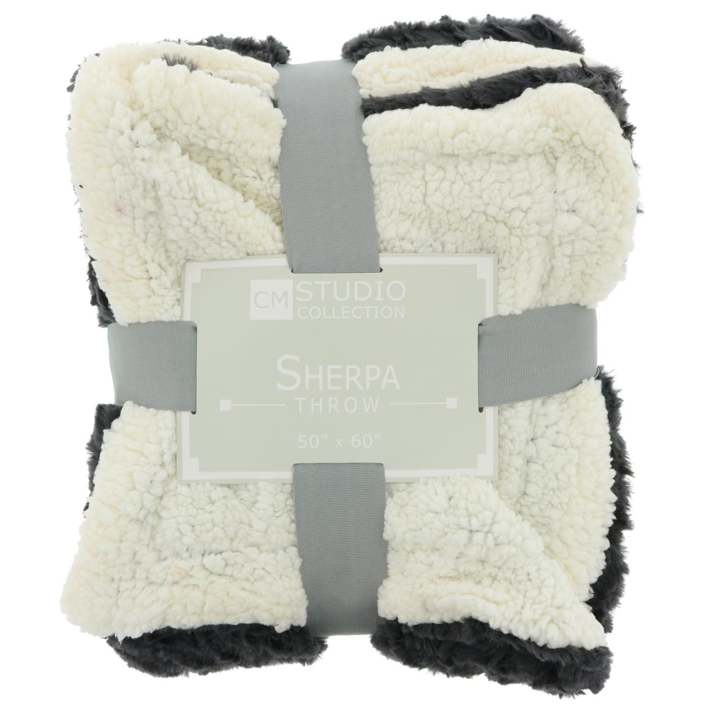 Crest Mills Studio Collection Chevron Textured Fur Sherpa Throw, Assorted Colors; image 4 of 6