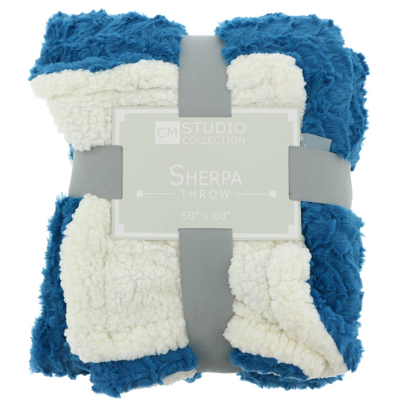 Crest Mills Studio Collection Chevron Textured Fur Sherpa Throw, Assorted Colors; image 5 of 6