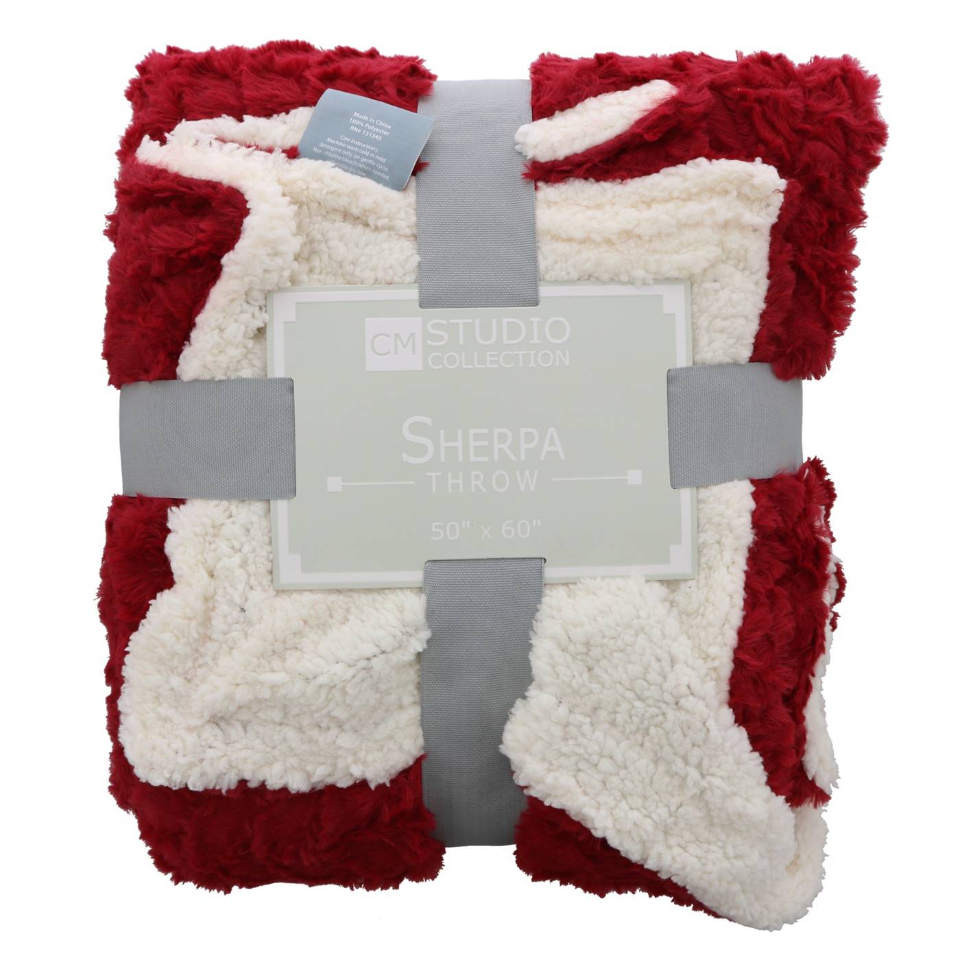 Crest Mills Studio Collection Chevron Textured Fur Sherpa Throw, Assorted Colors; image 6 of 6