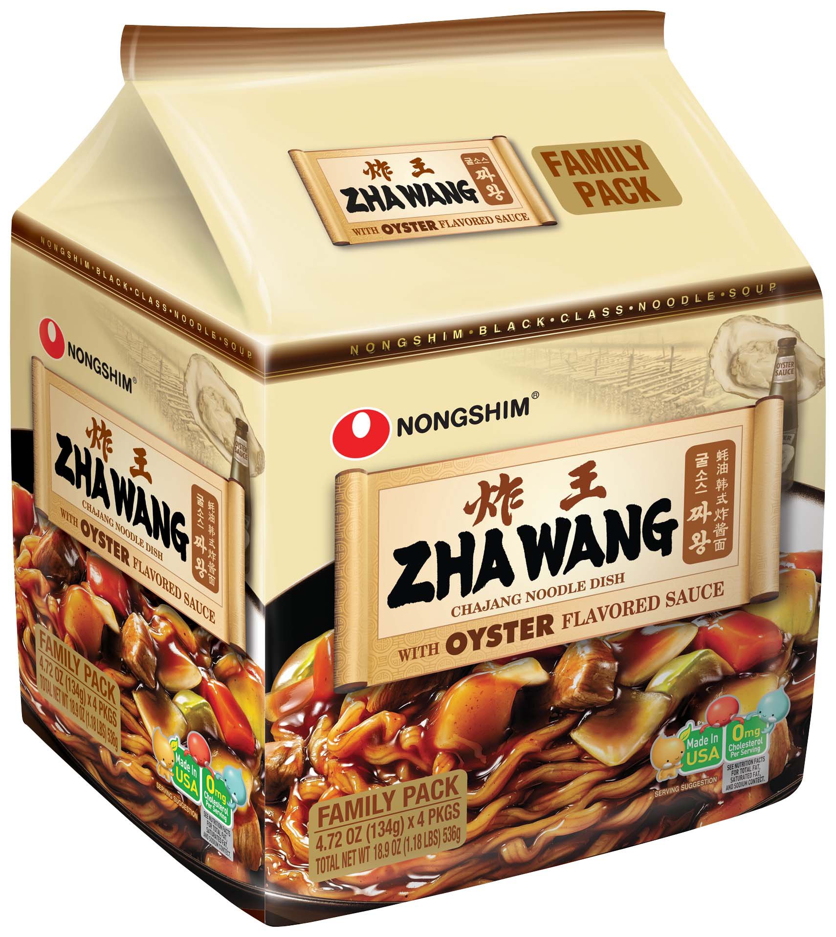 Nongshim Zha Wang Chajang Noodles with Oyster Sauce Family Pack Shop