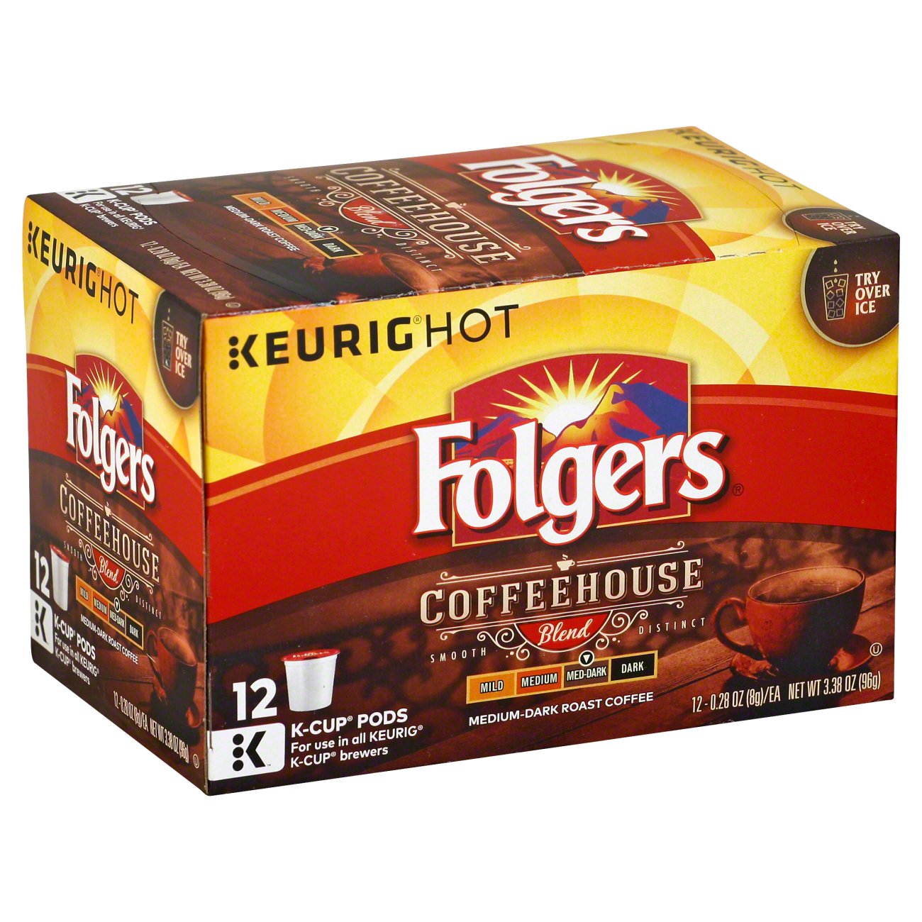 Folgers Coffeehouse Blend Medium Dark Roast Single Serve Coffee K Cups