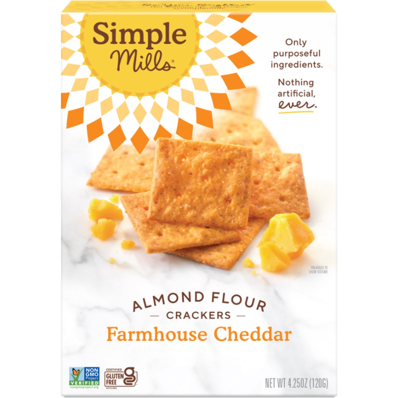 Simple Mills Almond Flour Crackers Farmhouse Sharp Cheddar Shop Snacks Candy At H E B