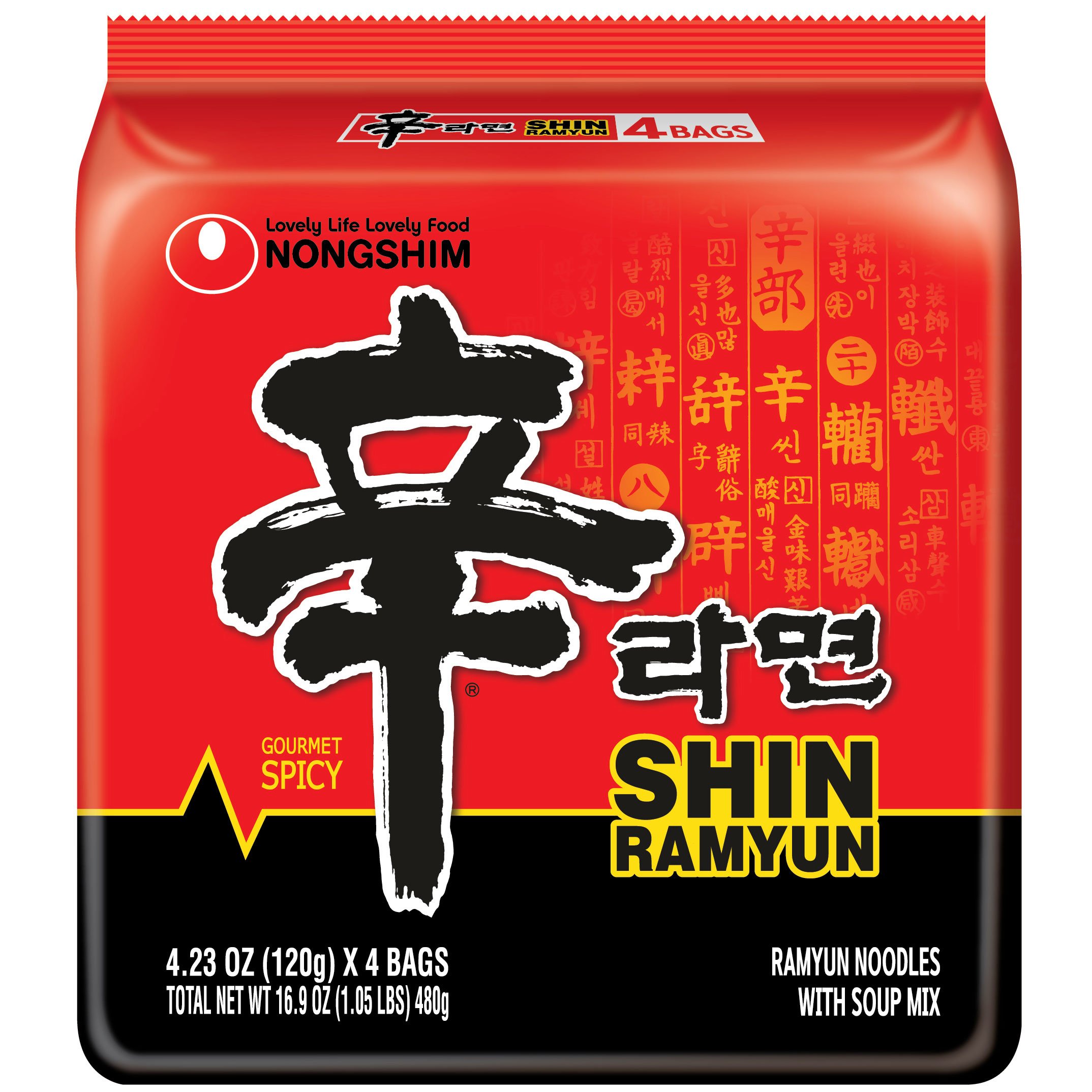  Nongshim Shin Ramyun Noodle Soup, 4.2 oz, 10 count