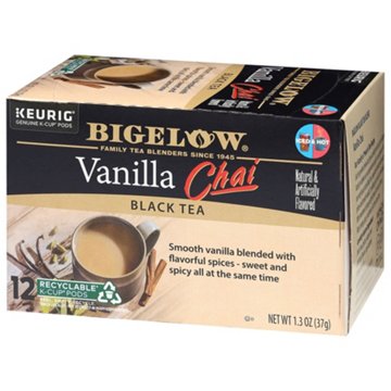 Bigelow Vanilla Chai Tea Single Serve K Cup