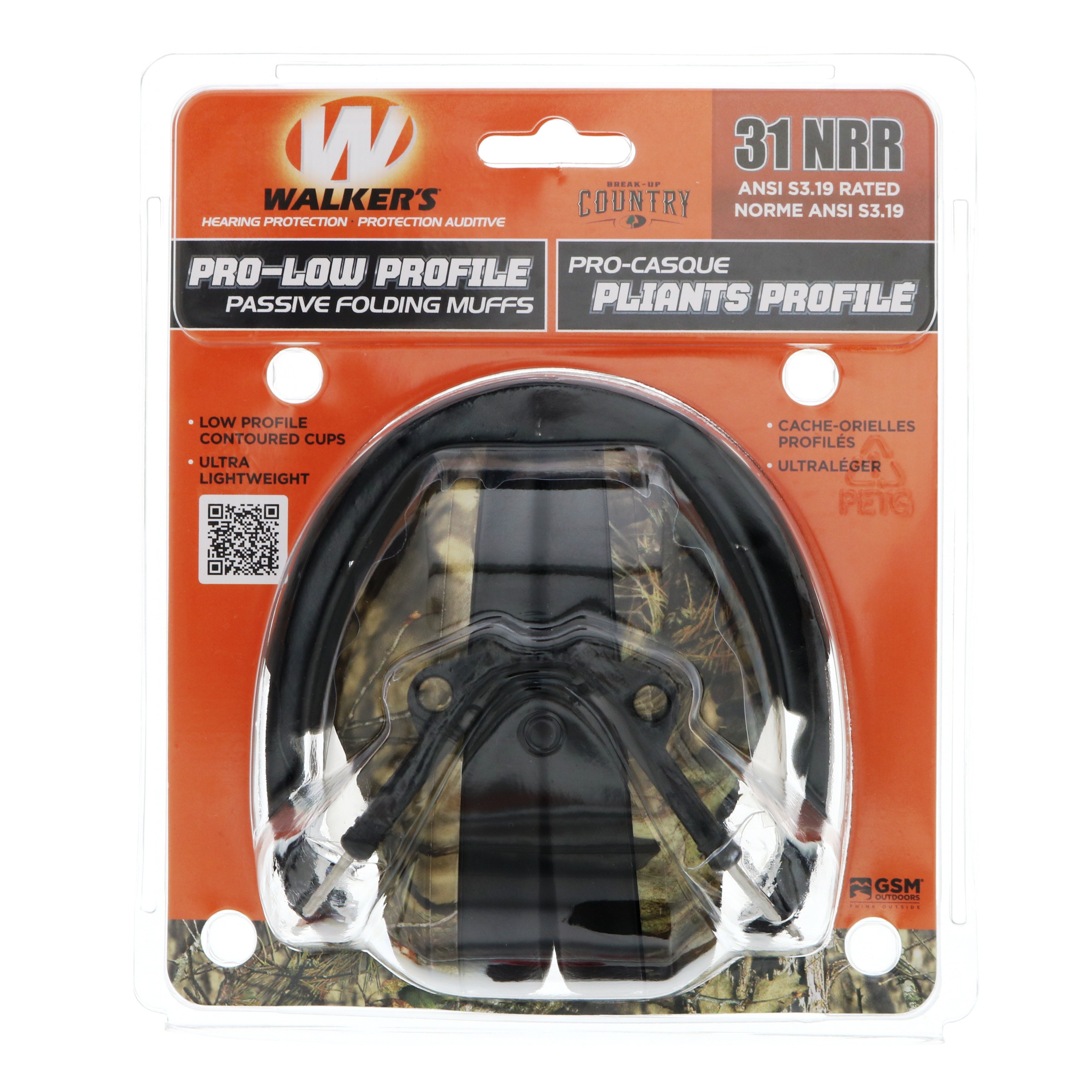 Walker's Pro LowProfile Folding Muffs Shop Ear Plugs at HEB