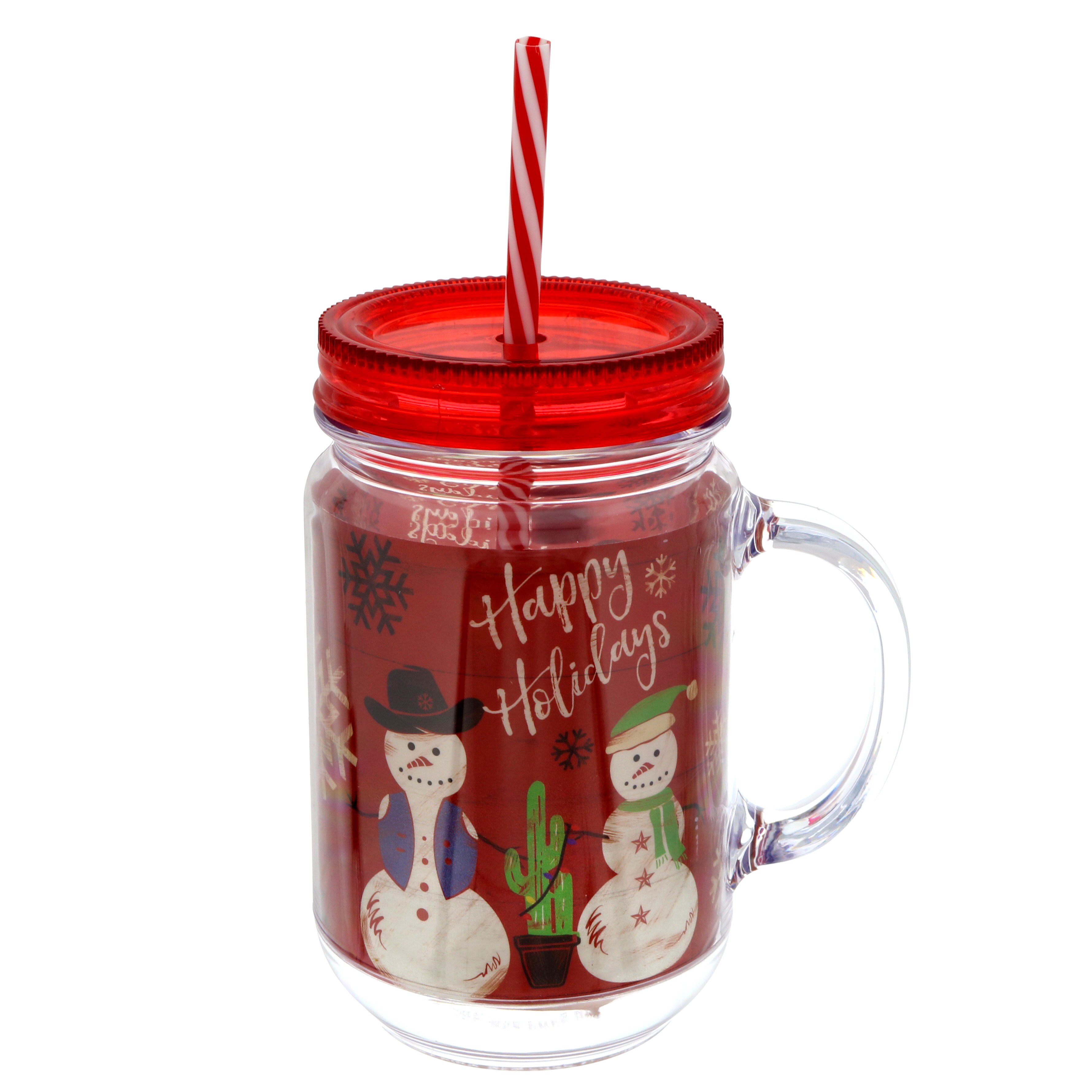 Dining Style Lone Star Christmas Mason Jar Tumbler Shop Cups
