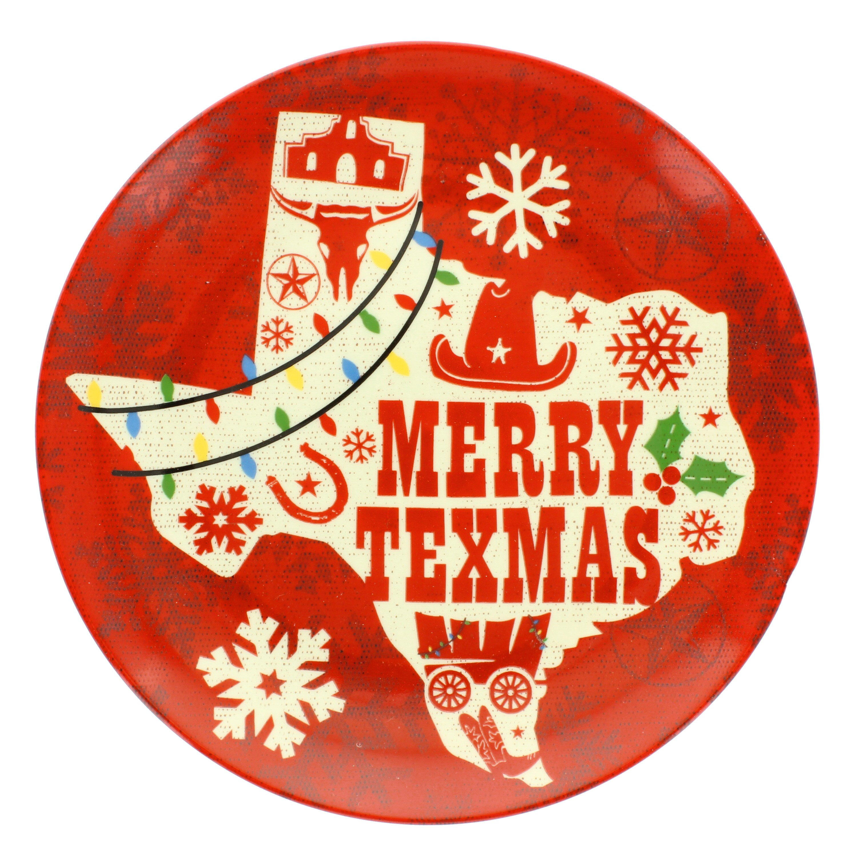 Dining Style Lone Star Christmas Ceramic Dessert Plates Shop Dishes