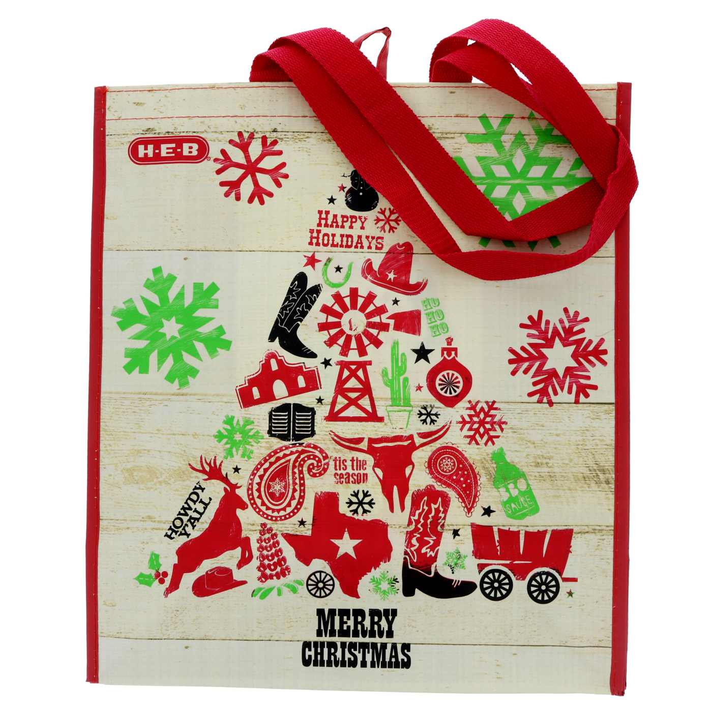 H-E-B 2016 Happy Holidays Reusable Bag; image 1 of 2