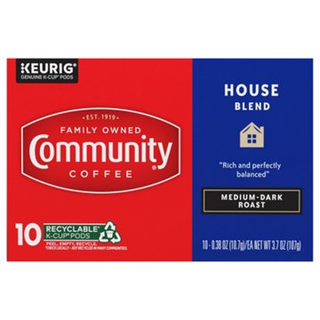 Community Coffee House Blend Medium Dark Roast Single Serve Coffee K Cups