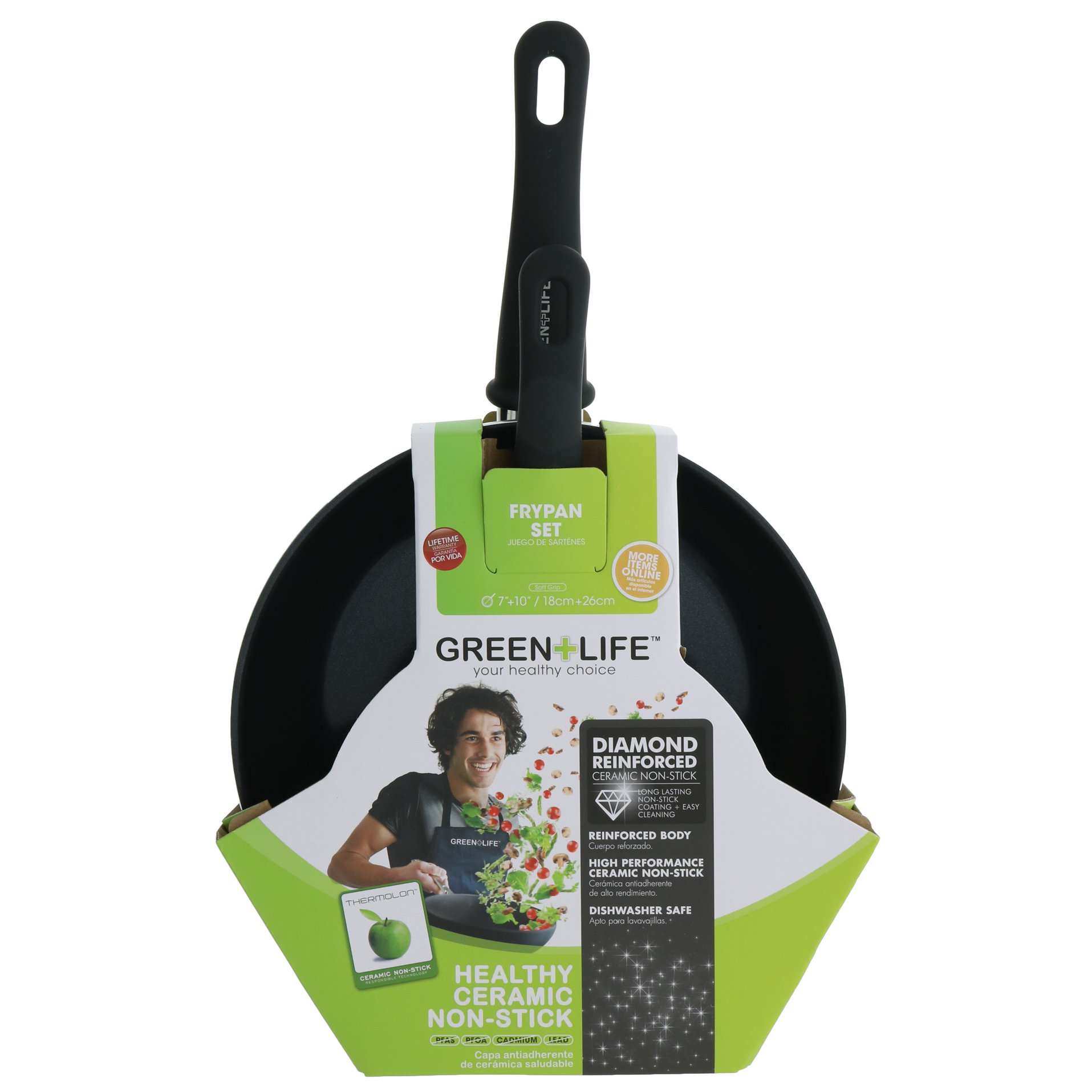 GreenLife 7" & 8" Black Diamond Frypan Set Shop Frying pans