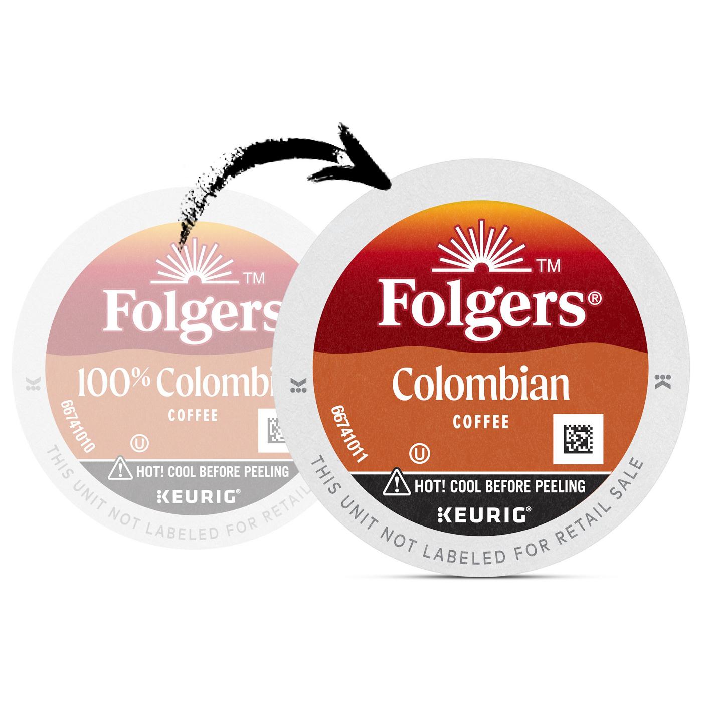 Folgers 100% Colombian Medium Roast Single Serve Coffee K Cups; image 7 of 8