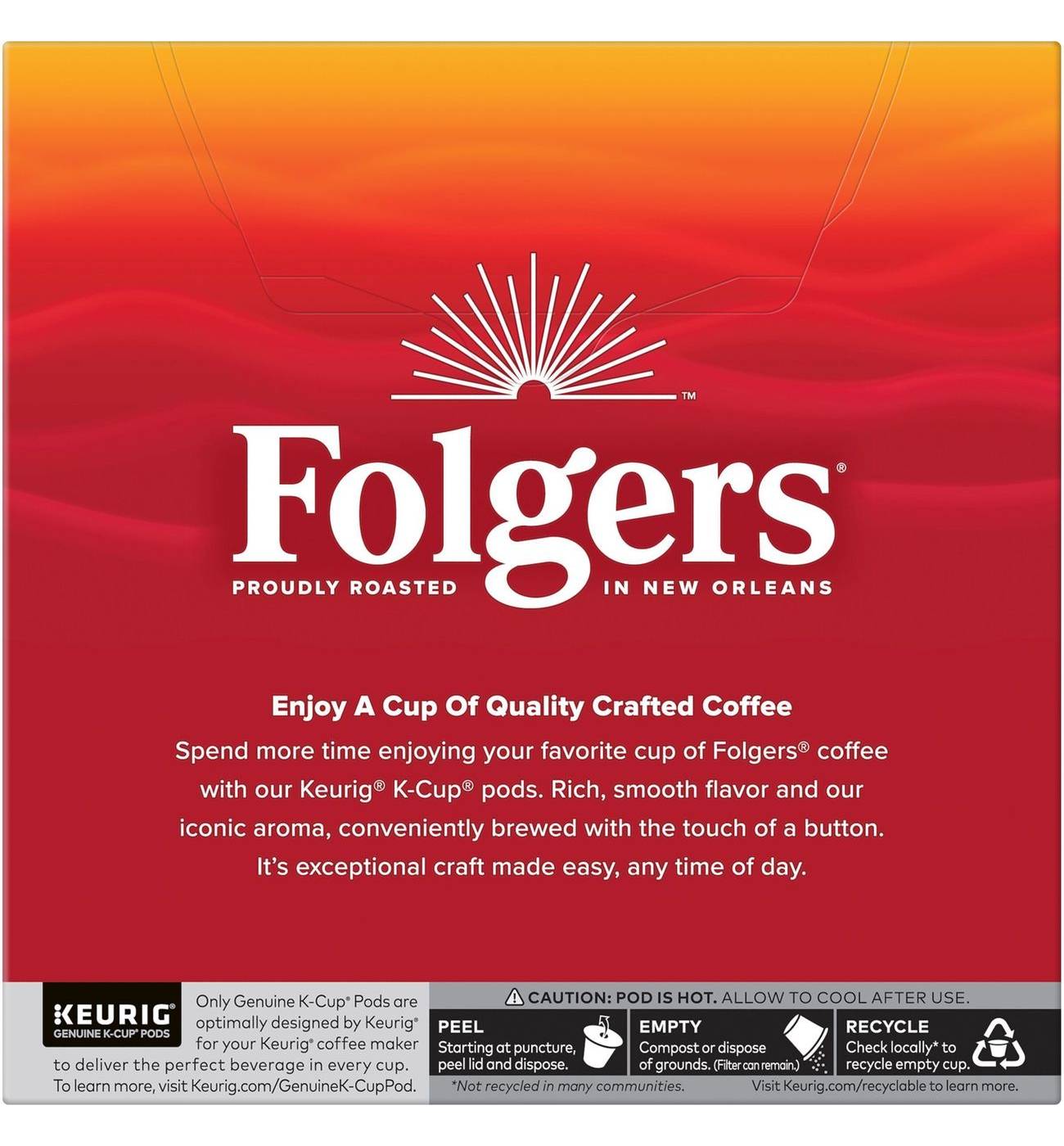 Folgers Classic Roast Medium Roast Single Serve Coffee K Cups; image 4 of 5