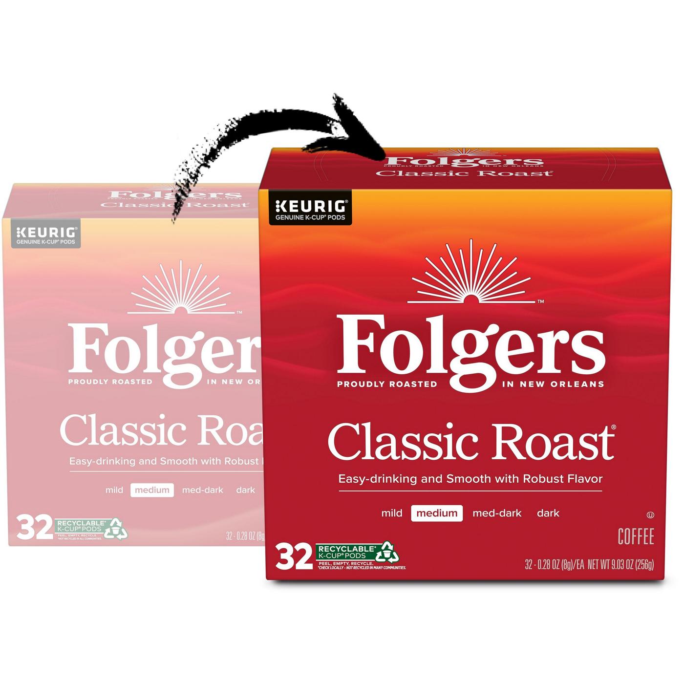 Folgers Classic Roast Medium Roast Single Serve Coffee K Cups; image 5 of 5