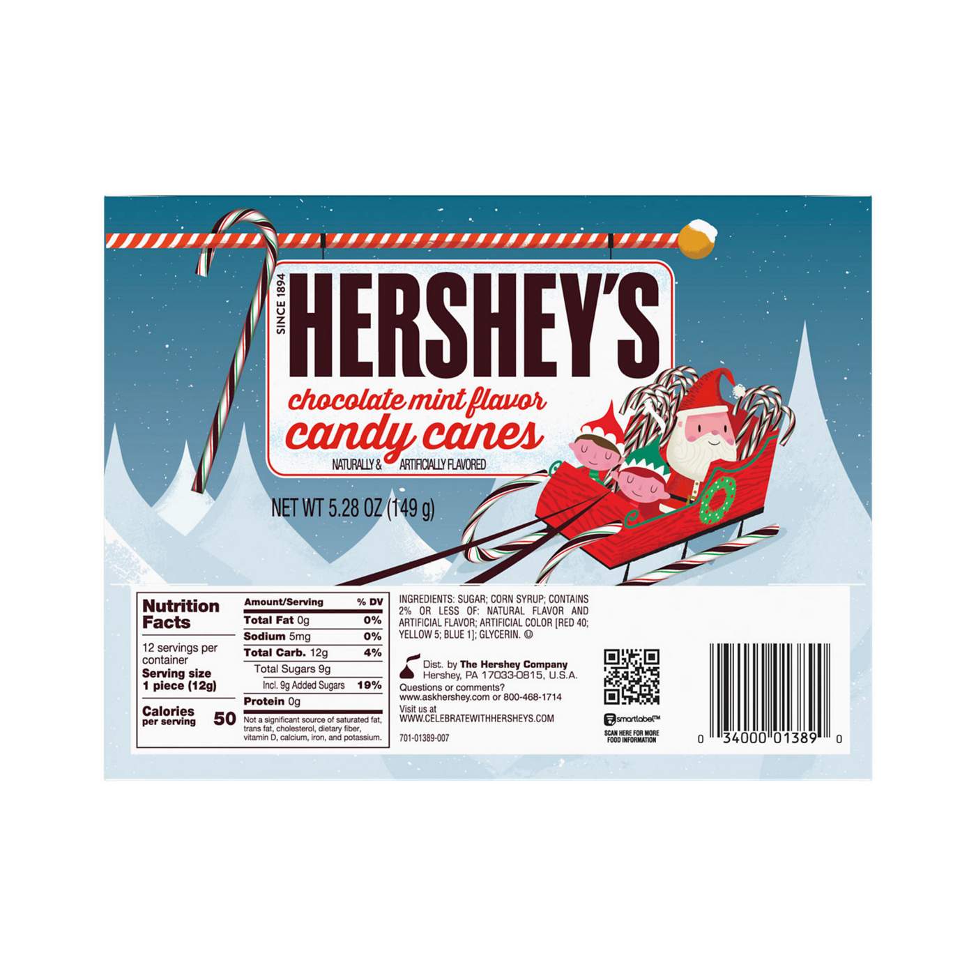 Hershey's Chocolate Mint Christmas Candy Canes; image 4 of 7