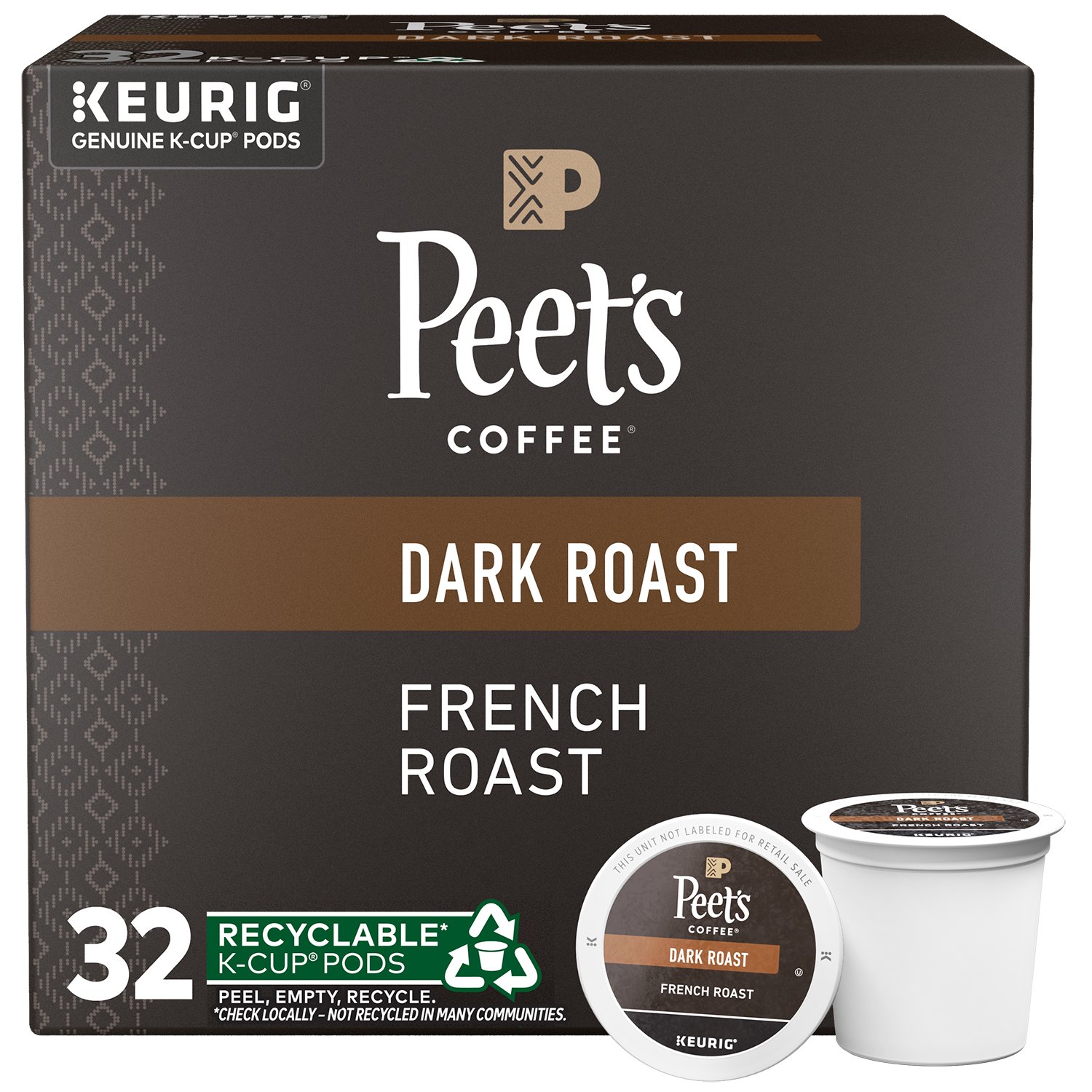 Peet's Coffee French Roast Dark Roast Single Serve Coffee K Cups Shop