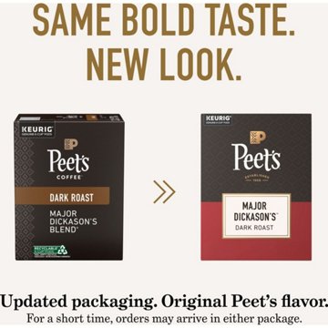 Peet's Coffee Major Dickason's Blend Dark Roast Single Serve Coffee Pods, 32 ct