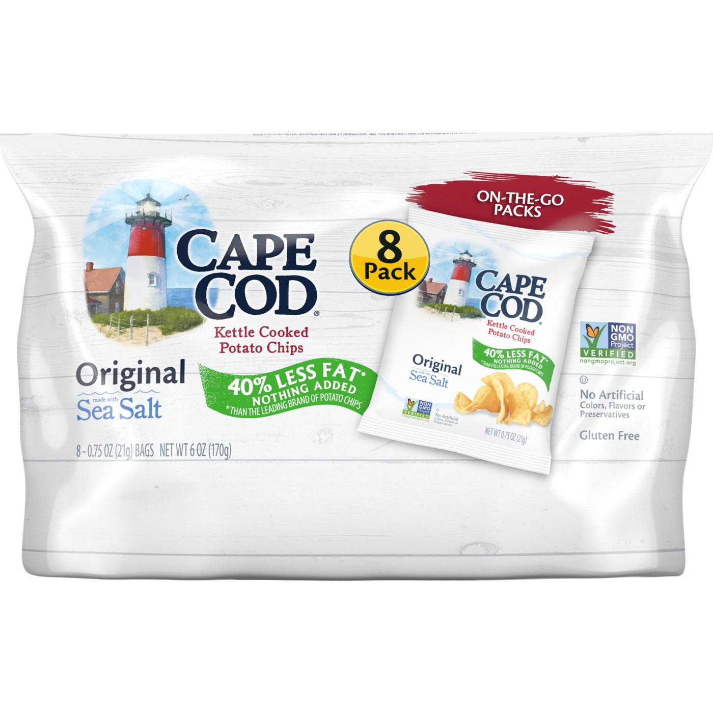 Cape Cod Less Fat Original Kettle Cooked Chips; image 1 of 9