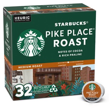 Starbucks Pike Place Medium Roast Single Serve Coffee K Cups