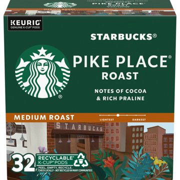 Starbucks Pike Place Medium Roast Single Serve Coffee K Cups