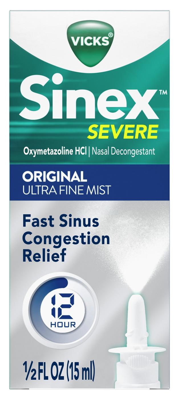 Vicks Sinex SEVERE Nasal Spray, Original Ultra Fine Mist, Decongestant Medicine; image 1 of 10