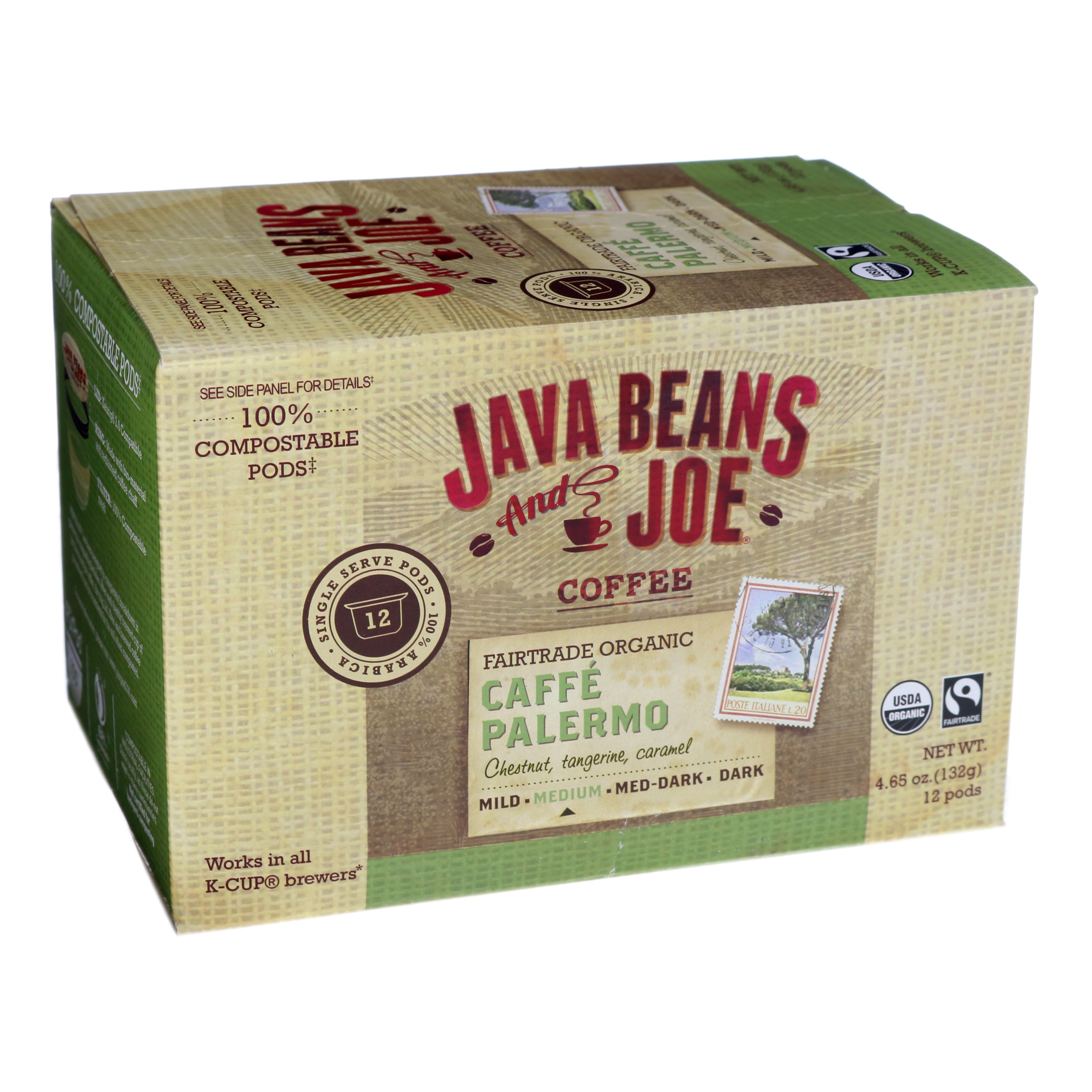 Java Beans and Joe Organic Caffe Palermo Coffee, Single Cups Shop