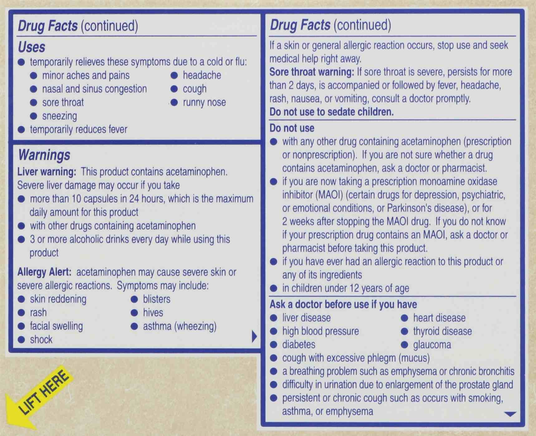 Alka-Seltzer Plus Dye Free Night Cold & Flu Liquid Gels; image 2 of 3