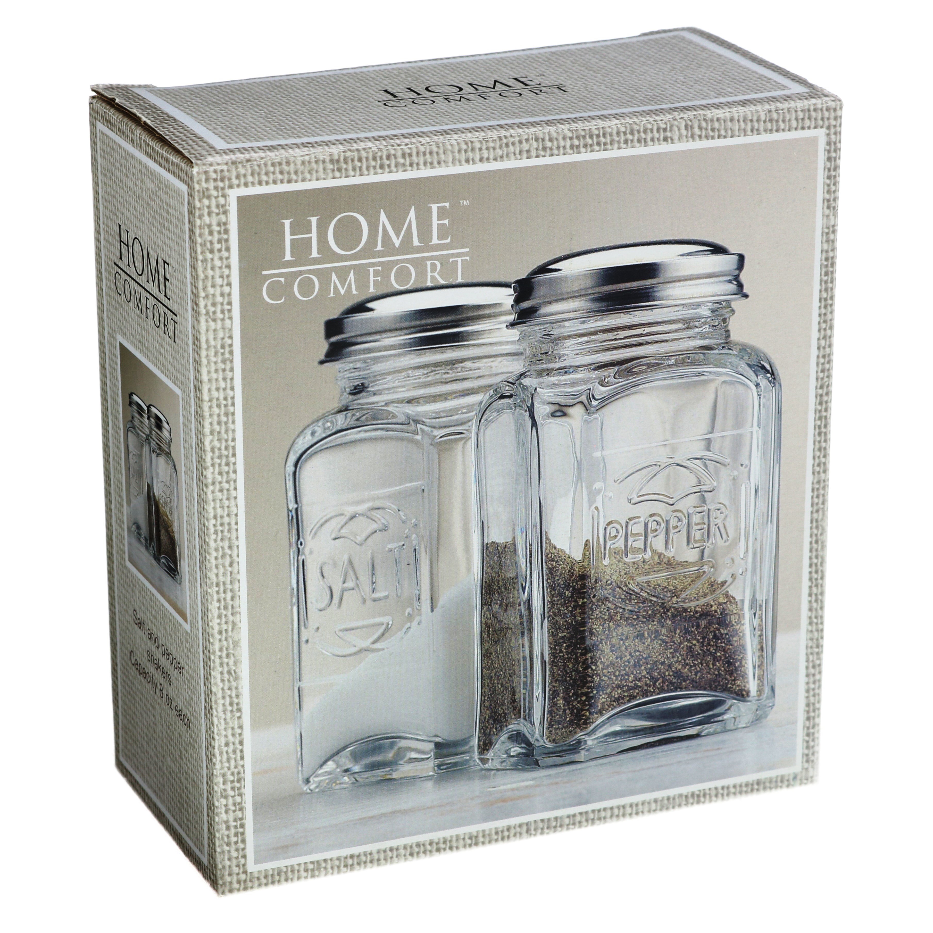 Home Essentials & Beyond Embossed Glass Salt & Pepper Shaker Set Shop
