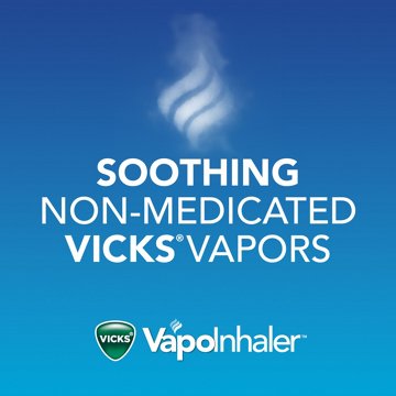 Vicks VapoInhaler, On-the-Go Portable Nasal Inhaler, Non-Medicated, Menthol Scent, 1 ct