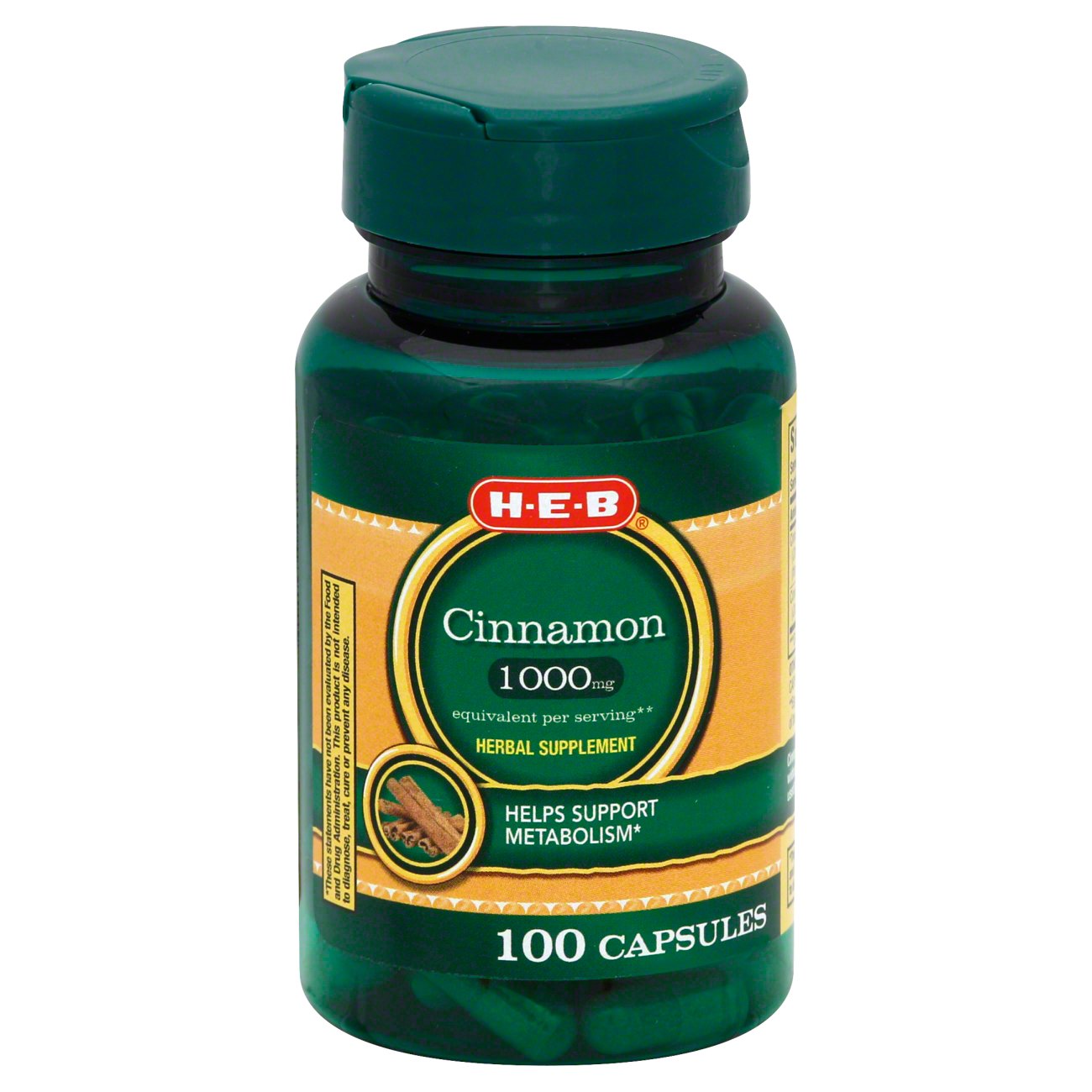 H-E-B Herbals Ceylon Cinnamon Capsules - 1,000 Mg - Shop Herbs ...