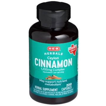 H-E-B Herbals Ceylon Cinnamon Capsules - Texas-Size Pack
