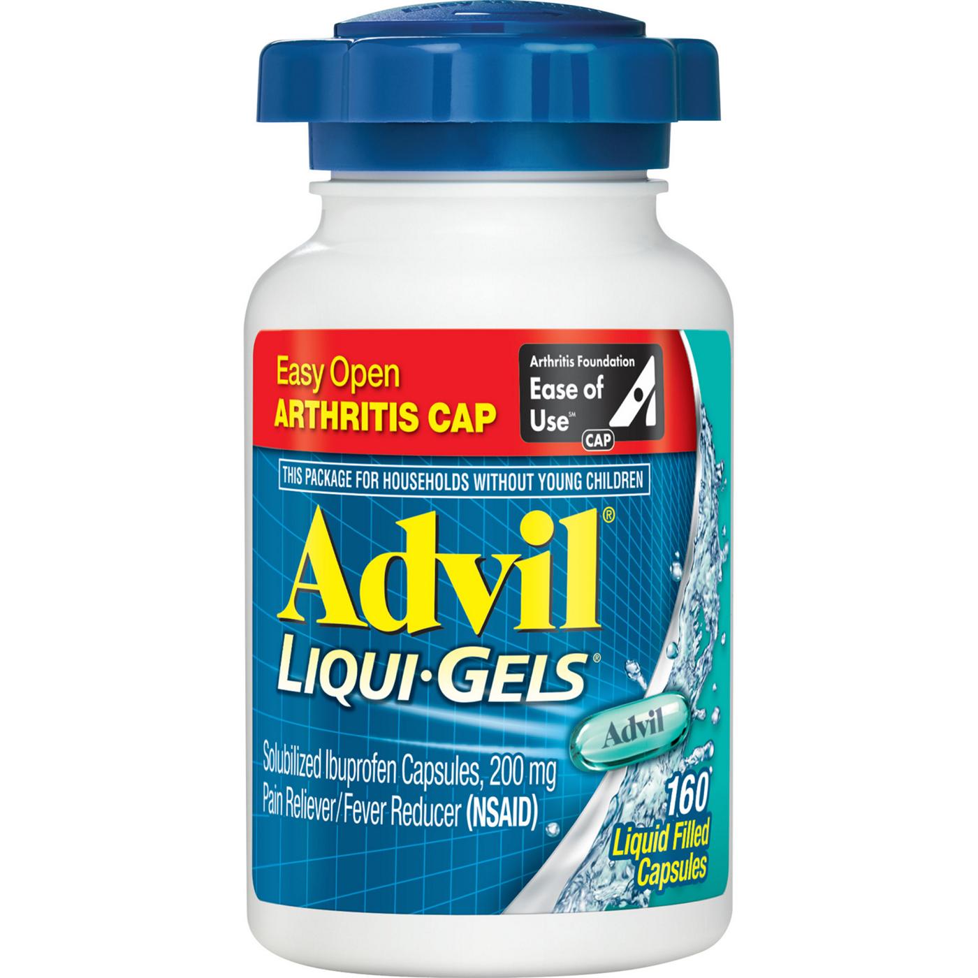 Advil Liqui-Gels Temporary Pain Relief Ibuprofen Liquid Filled Capsules