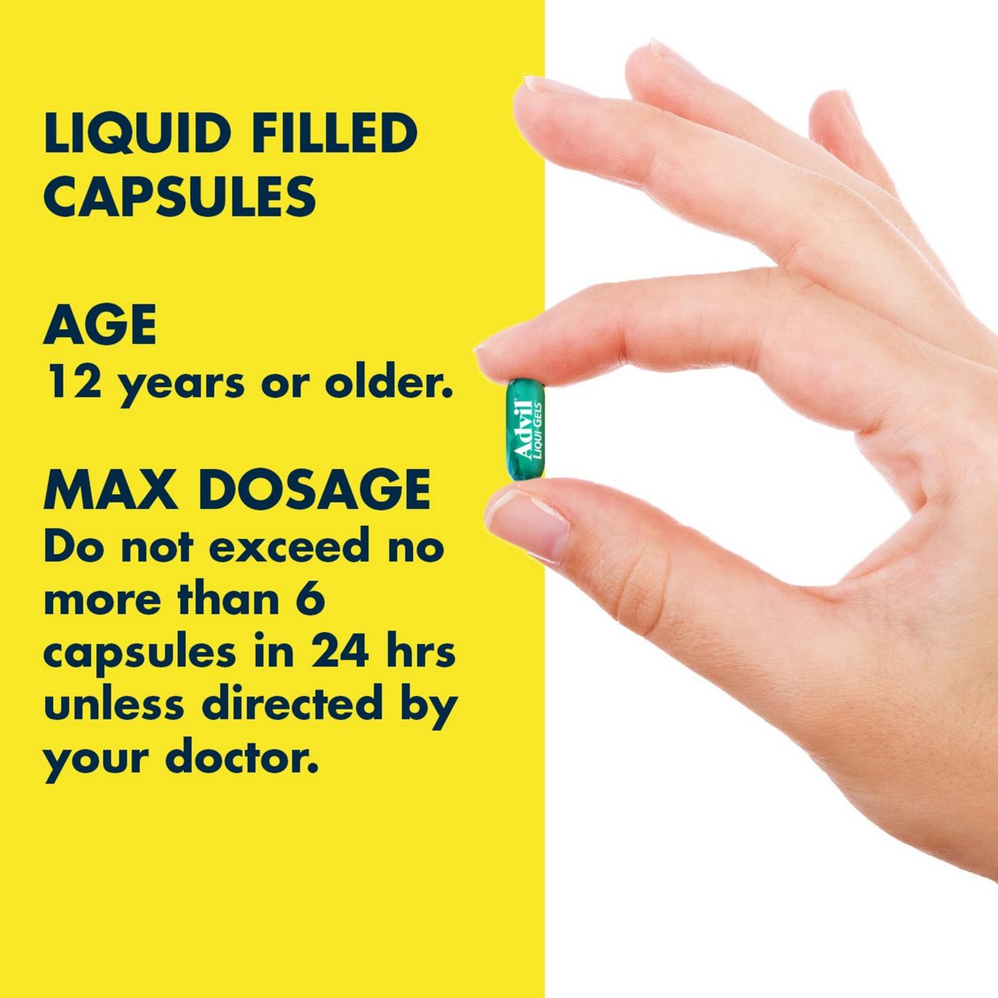 Advil Liqui-Gels Temporary Pain Relief Ibuprofen Liquid Filled Capsules; image 5 of 7