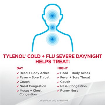 Tylenol Cold Flu Severe Day & Night Caplets Combo Pack