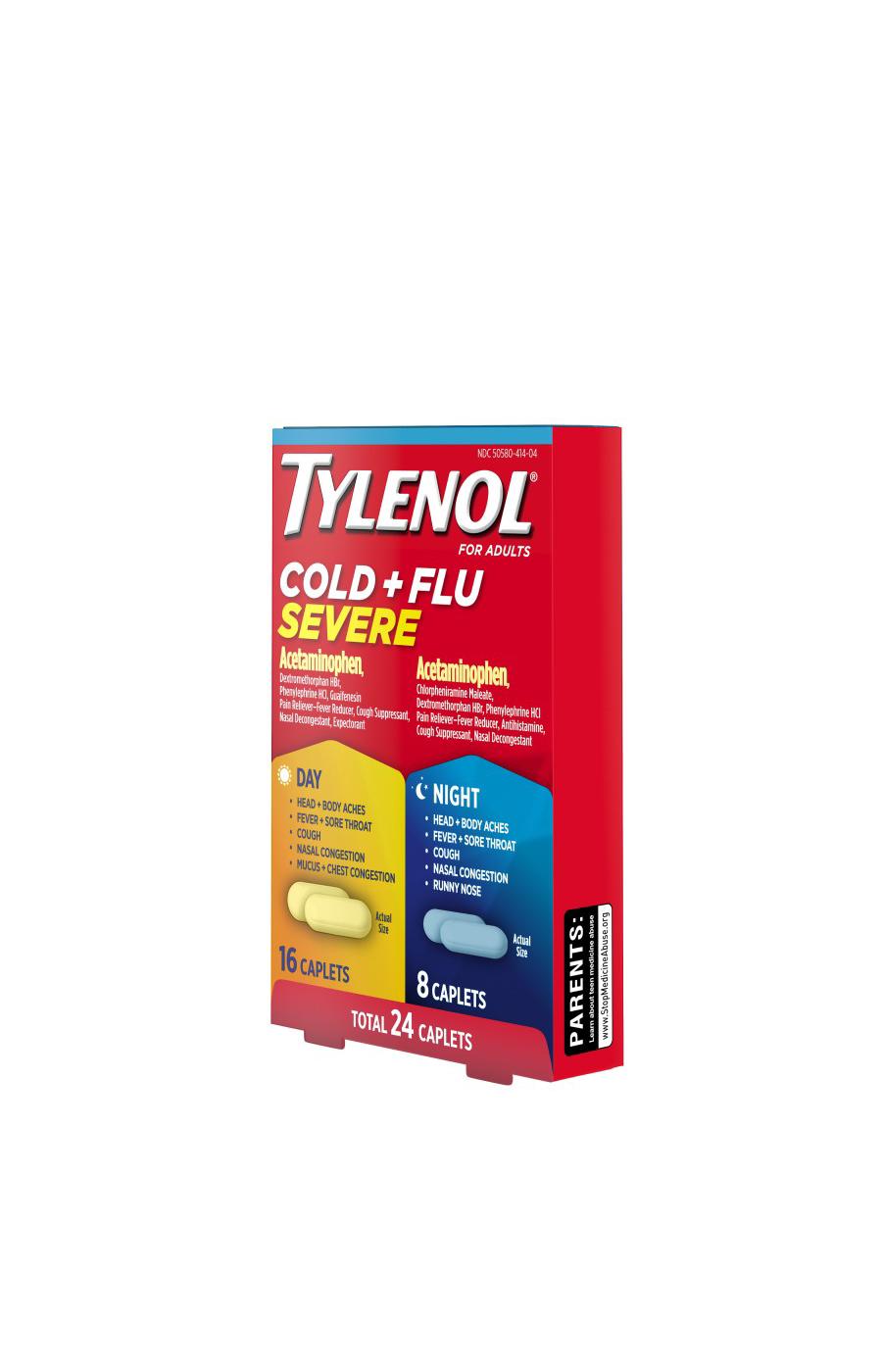 Tylenol Cold + Flu Severe Day & Night Caplets; image 5 of 7